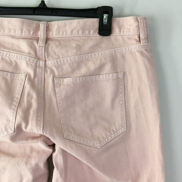 LOFT Button Fly Pink Straight Boyfriend Jeans 26 2 - Picture 6 of 11